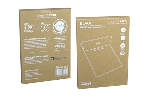 BLACE - CHANGE ZERO Recycled PU 15W Wireless Mousepad & Desk Organizer - Green