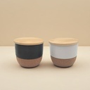 RAAHA - Arabic Oudh Scented Candle in Ceramic Holder with Bamboo Lid - Black