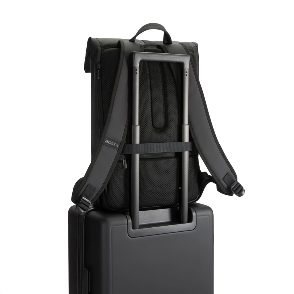  Urban Water Resistant Flap-top Backpack - Black