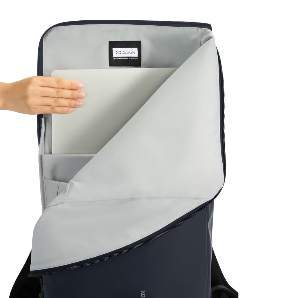  Urban Water Resistant Flap-top Backpack - Navy