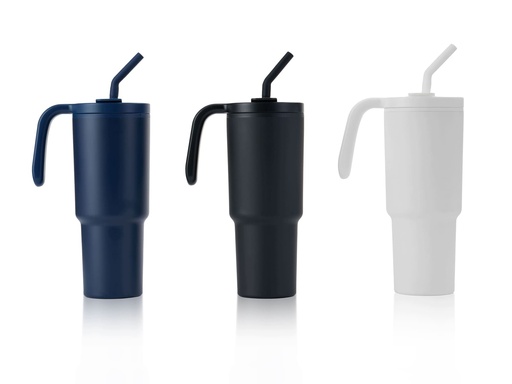 FORZA 360 - Hans Larsen Recycled Stainless Steel/ PP Tumbler with 360 Branding - White