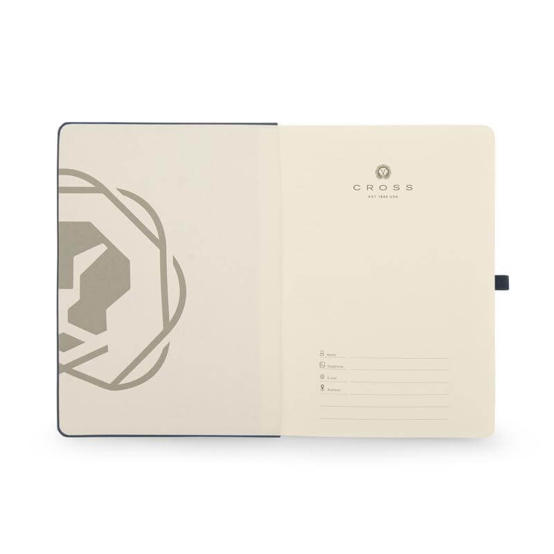 CROSS HARDCOVER A5 NOTEBOOK + PEN + BI-FOLD WALLET WITH 8 CARD SLOTS - BLACK