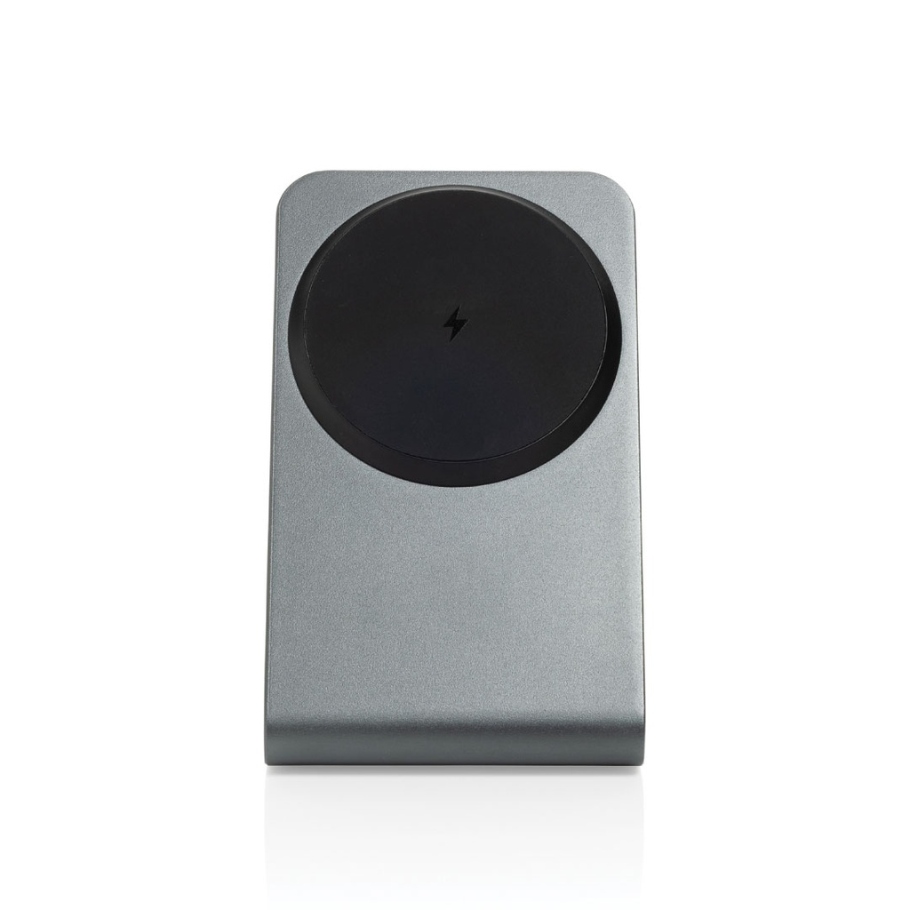 TERRA aluminum 15W magnetic wireless charging phone stand - Grey 